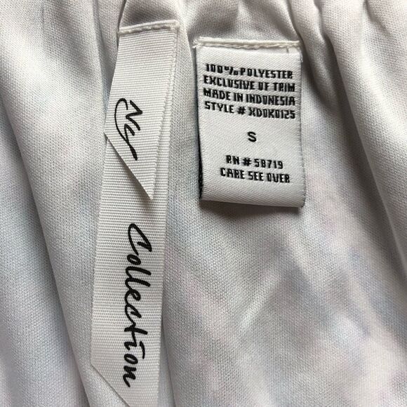 NY Collection Long skirt Small Orange, blue and white tie dye, 1/2 slip - Picture 2 of 8